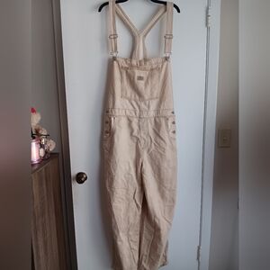 Levi's Women's Wide Leg Tan Denim Overalls NWT